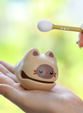 迷你解压小木鱼摆件办公室工位敲打情绪控制稳定治愈可Y爱佛系礼