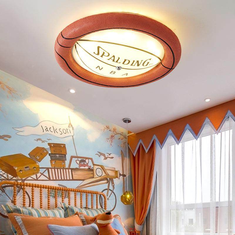 儿童房篮球吸顶灯创意个性男孩主题灯卡通灯卧室幼儿园树脂灯具,家装灯饰光源,客厅吸顶灯,淘宝优惠券,粉丝福利购,淘宝优惠卷