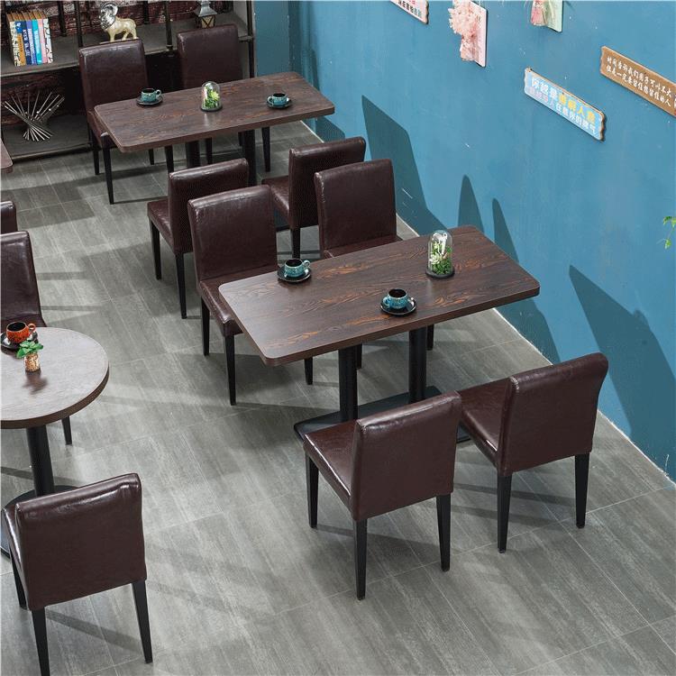 简约快餐店咖啡厅奶茶店桌椅组合小清吧酒馆烧烤小吃餐桌椅