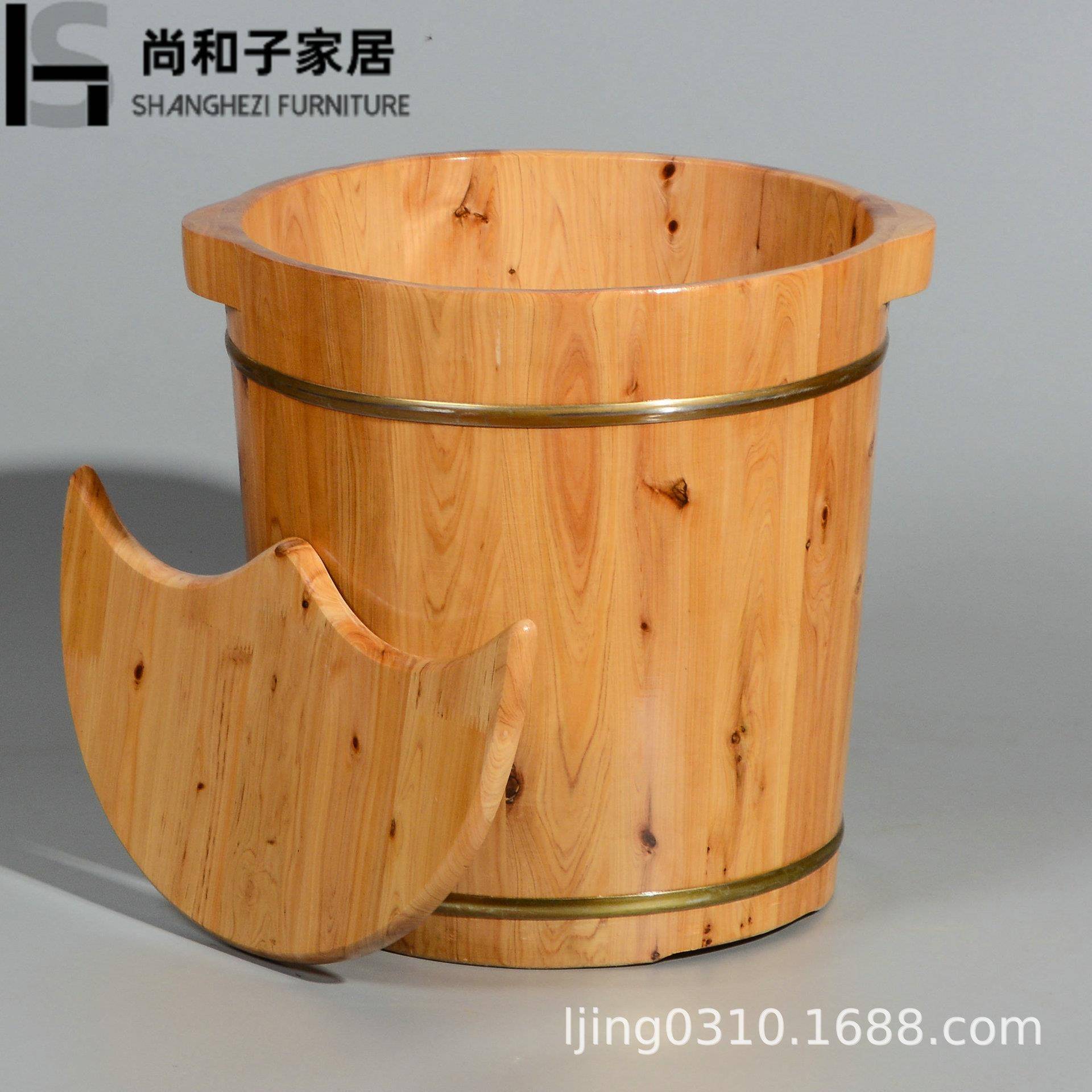蒸香柏木足浴疗桶泡脚bmjp木家桶用熏高深桶过小腿木质洗脚桶足桶