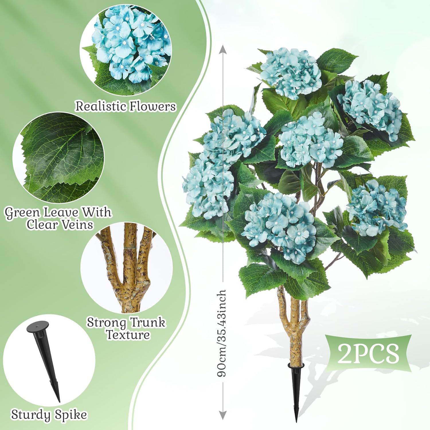 仿真绣球花盆栽户外庭院装饰绿植假花树仿真植物摆件地插仿真花RP