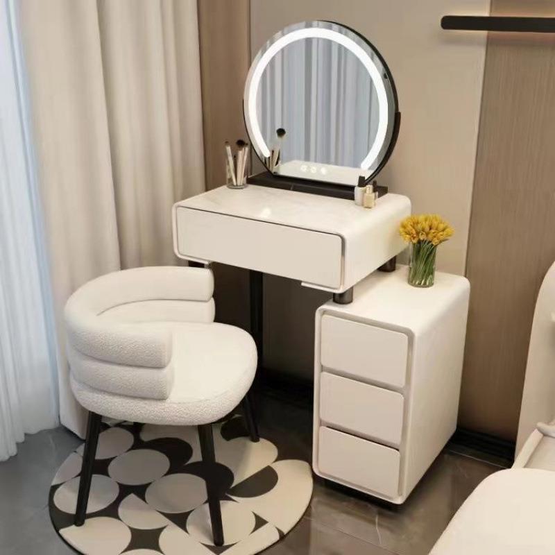 20OLI25妆卧室梳妆台头柜玻璃收纳柜一床体化户桌网红新款小型化