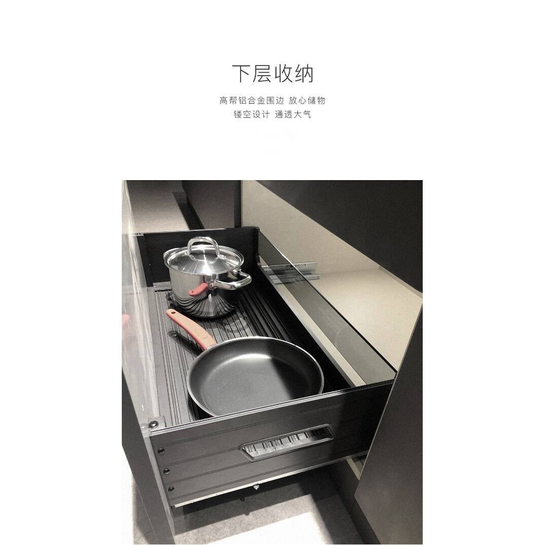 不锈钢全铝浅柜厨房橱柜拉篮抽屉式阻尼双层碗碟拉篮嵌入式碗碟篮