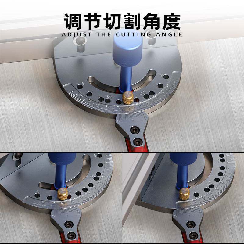 木工斜切规台锯带锯可调角度推尺推把木板锯切辅具丰森工具