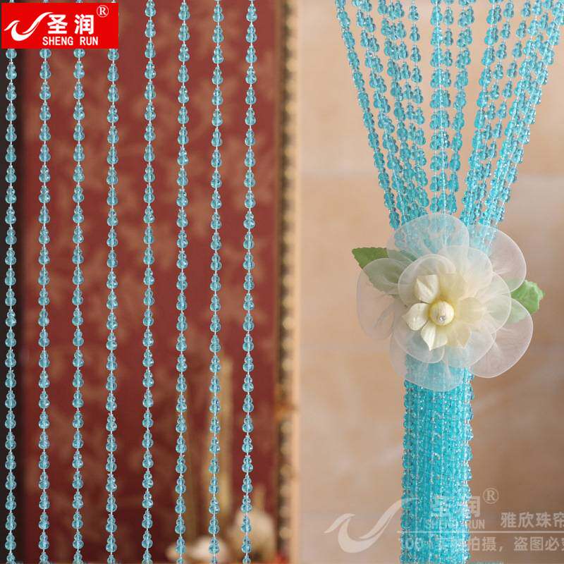 珠帘门帘葫芦珠帘挂链圣润塑料仿水晶门帘加密防苍蝇隔断玄关帘