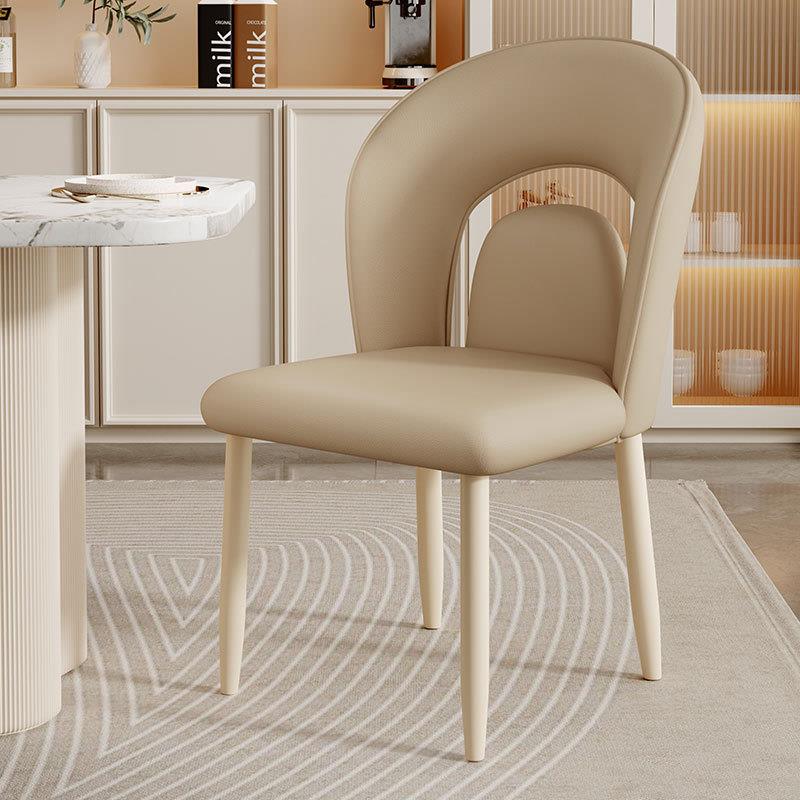餐椅家用餐桌椅意式极简奶油风休闲椅子现代简约出租房用靠背凳子