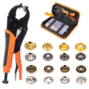 新款 大力钳手动压力机工具包供跨境 320pcs大白扣4色含工具钳套装