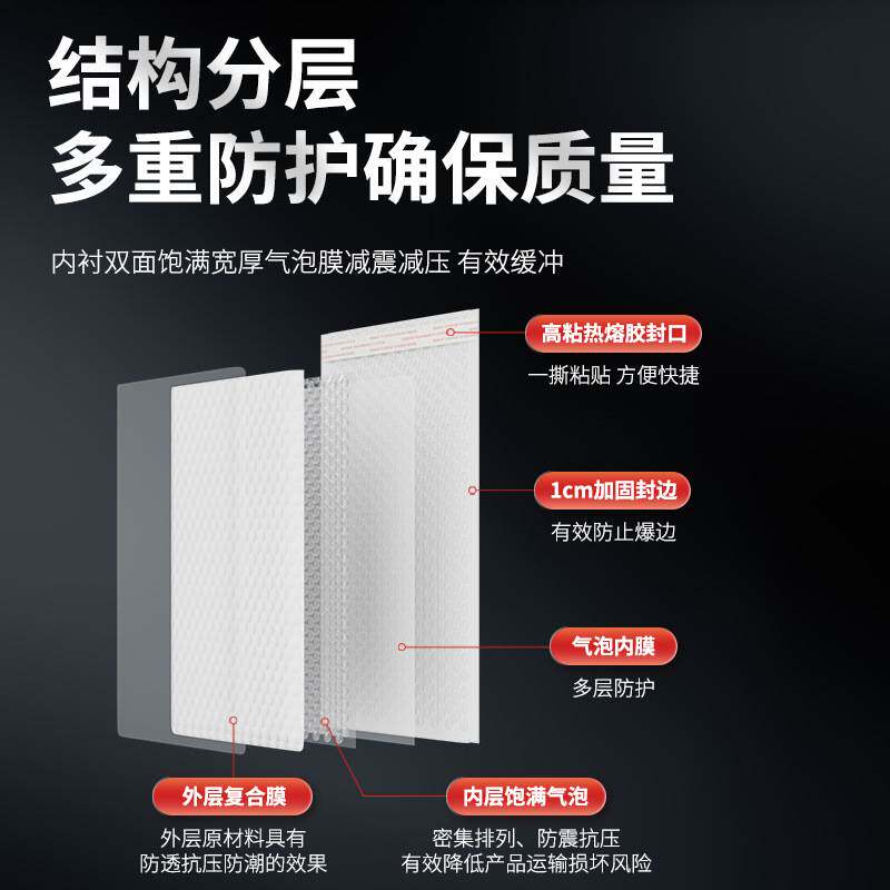 复合珠光膜气泡袋气泡膜快递袋服装书本泡沫信封袋信封式跨境