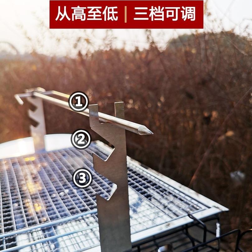 不锈钢烤羊烤腿户子烤不锈钢羊肉叉烧烤炉架家用具外烤羊排野外烧