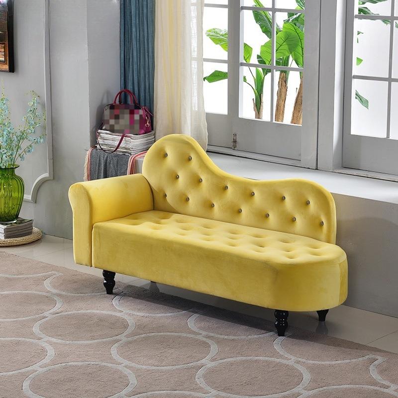 简约贵妃椅欧式布艺沙发小户型组合双人沙发单人店铺卧室床尾凳子