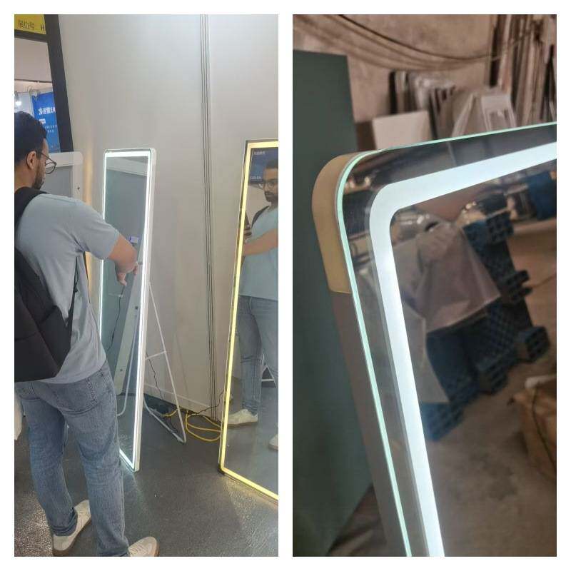 穿衣落地镜子家用壁挂贴墙网红女生卧室化妆挂led跨境试衣全身镜