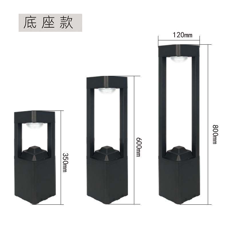 厂家 户外防水led观景灯别墅花园铝材方形太阳能草坪灯庭院灯