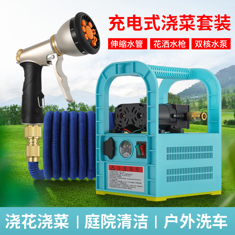 充电水泵浇菜神器户外12v水泵小型吸水抽水O泵洗车抽水机农用浇花