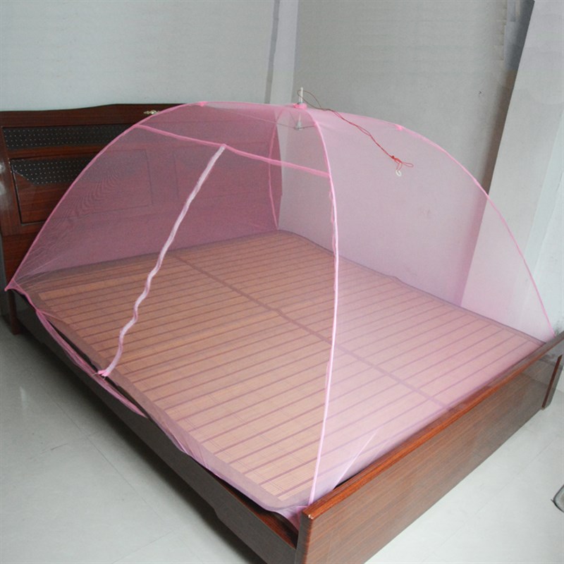 免安装伞型拉链单开门无底打地铺蚊帐防蚊罩带支架简易收W放1.8m