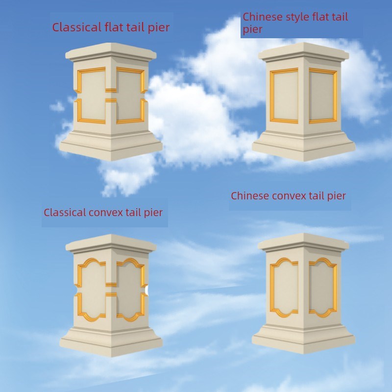 方墩门柱阳台栏杆模型欧式房屋建筑墩中式P罗马柱模具塑料腹肌