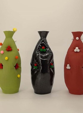 一凡仁旭陶瓷枕r头装饰花瓶气氛圣诞礼物