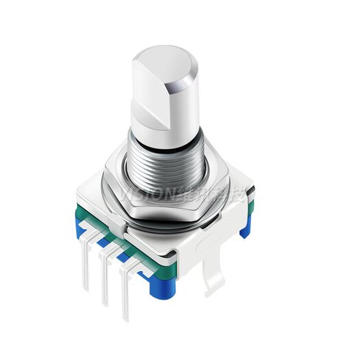 EC11旋转编码器 数字电位器 编码开关 5脚带开关15MM 半轴柄