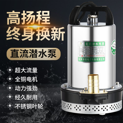 直流潜水泵48V60V72伏家用电动车水泵12V24V瓶小型农田灌溉抽水机