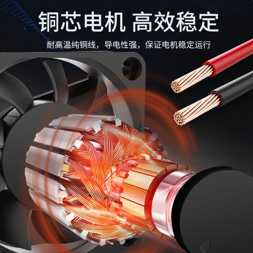 电脑工控CPU散热风扇静音大风量智能监测转速3PIN柜机DC12V风扇