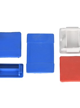 C型钢堵头41*41红色蓝色封头边盖白色堵帽光伏支架配件塑料端盖子