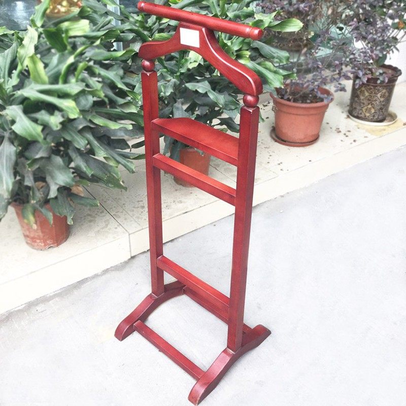 实木 衣帽架 酒店落地宾馆卧室挂衣架置地式衣架室内晾衣架红特价