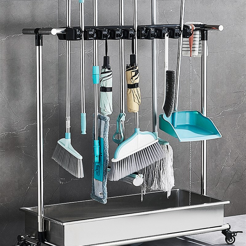 架可拖布落地不锈钢架子工具置物架清洁拖把商用移动扫把放挂墩布