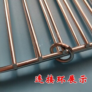 不锈钢烤鱼夹子加粗烧烤拍子长方形 家用商用烧烤工具烤鱼夹大号