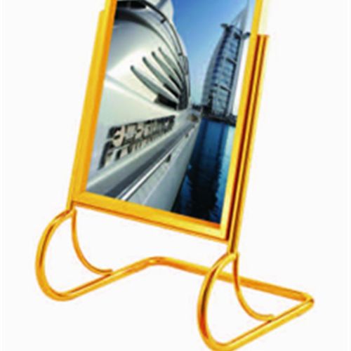 泰式圆管指示牌广告牌导向牌立式银色海报牌水牌户外立牌单面特价