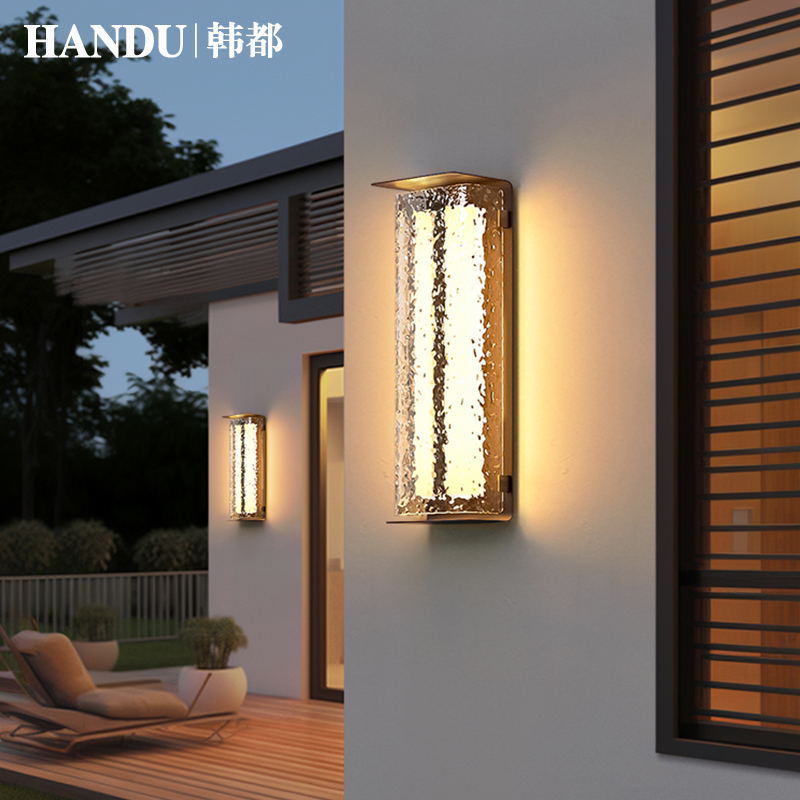 别墅户外壁灯墙灯自建房s门口灯室外阳台防水灯太阳能现代庭院壁