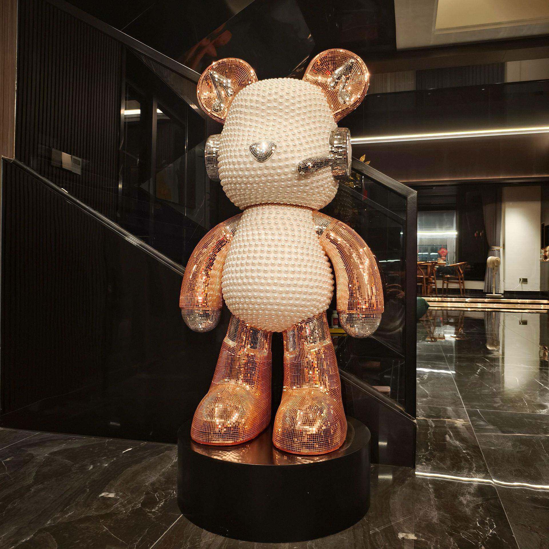 创意DJ熊带音响落地件客厅大电视柜酒CZO店大堂型别墅家居摆装饰