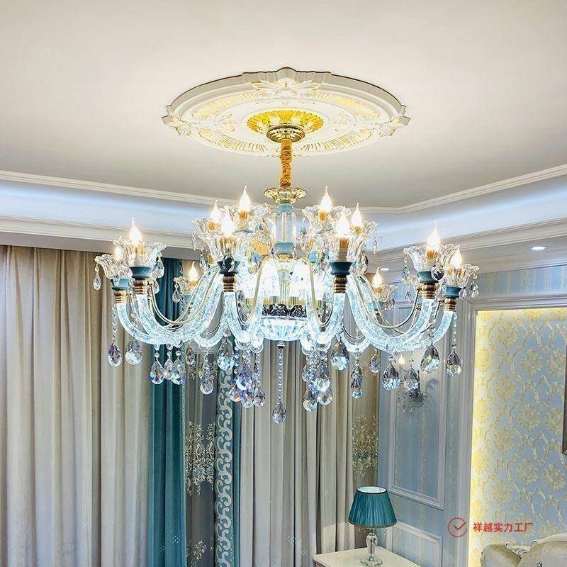 202新款欧式水晶吊5客灯厅餐厅卧室大厅家用式成565套法灯网红轻