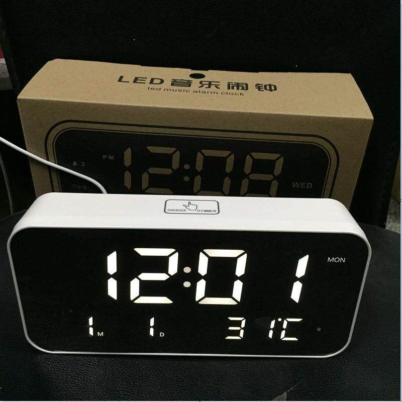 厂大家直销LED电子钟2台5首音乐字销钟跨镜RTB电商产品欧美热电子