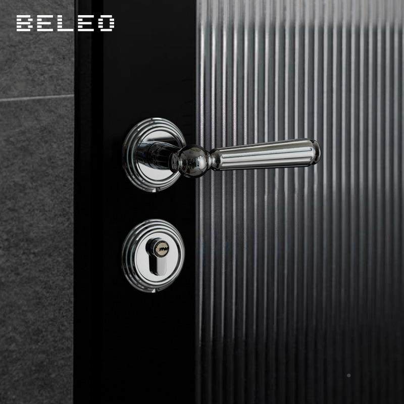 美式式法F20-L30/门锁卧磁吸家用通静音室内房门锁用型分体锁室木