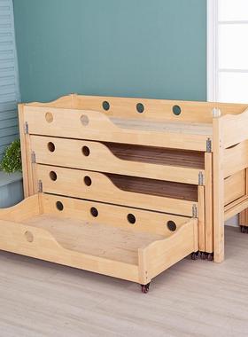 宝幼R83415园多层床儿童四层儿推拉床宝八人床早教心午中休叠叠床