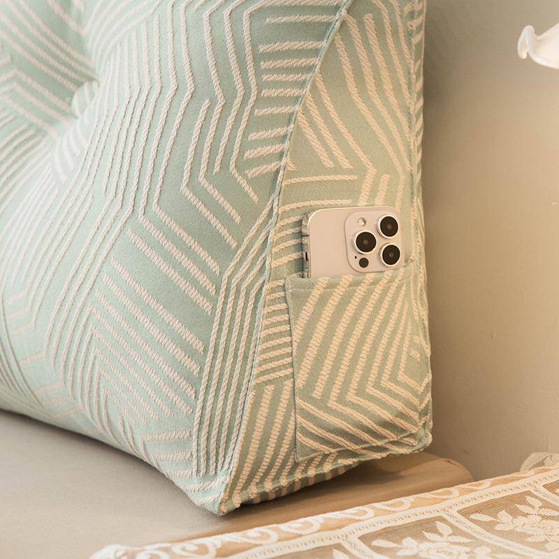 上床头靠背垫软包靠背榻榻米三角靠垫套开心床大罩枕宿舍长枕头靠