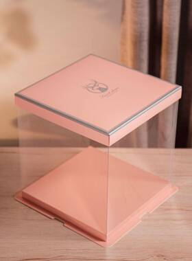 透明蛋糕盒6寸8寸10寸双层加高五层塑料蛋糕包装盒boxes
