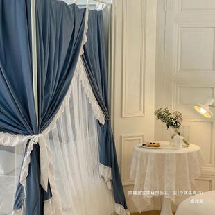可家用遮光布蚊挡风床帐帘卧床一体幔保暖支室架落地穿杆zxasdws3