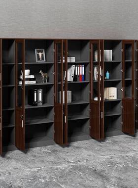 文件柜料柜8627木质老板书柜板式档资储物收纳柜公室背案景办文件