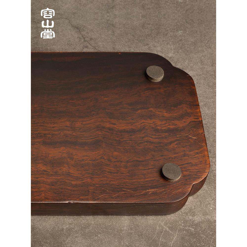 yt茗末小整块x实木茶盘黑木小檀茶台大号F759TM7T家用干泡盘简约