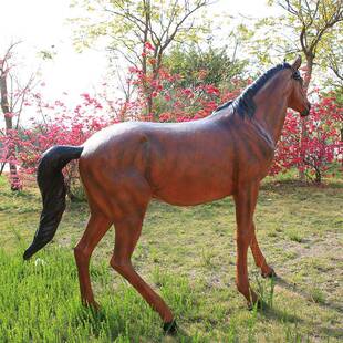 户WG18062外仿真大型骏马玻璃钢树脂摆件区花雕园草坪景模型装饰