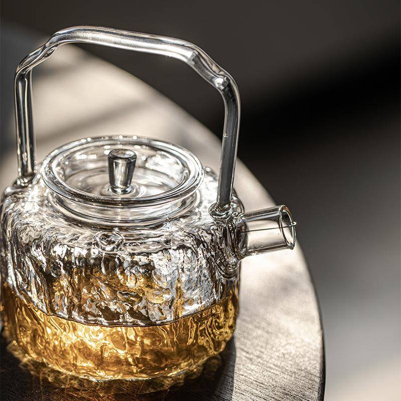 玻耐mjtc璃烧水壶日式纹提梁壶功夫电陶炉泡茶家锤用高温过滤壶壶