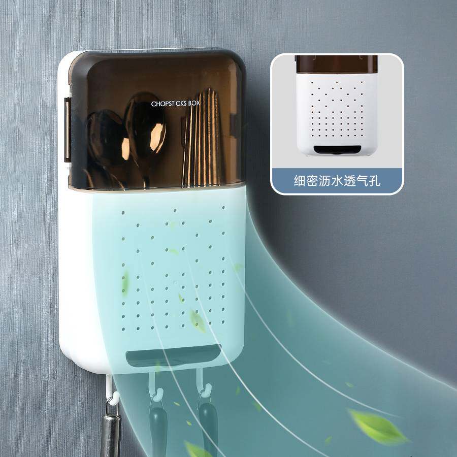 筷子篓置物架壁挂式家用沥水防尘厨房勺筷子筒筷笼子筷篓收纳盒桶