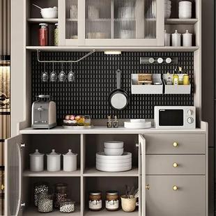 岩板餐边柜日式 轻厨奢储物客柜厅一体靠墙茶水房P操作台BEI橱柜置