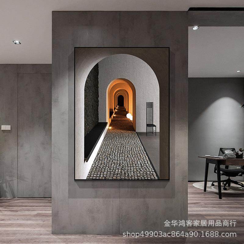 制作大尺寸装饰画有相框玄关框艺术油画画无油画餐布酒店厅家装工