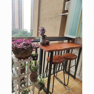 实木吧台桌窗225长条桌子桌椅工作0台高脚靠墙书桌办桌00公学习桌