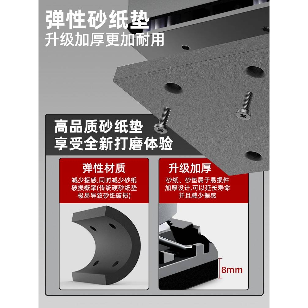 电动打磨机小型墙面腻子砂光机多功能木工家具油漆除锈抛光砂纸机