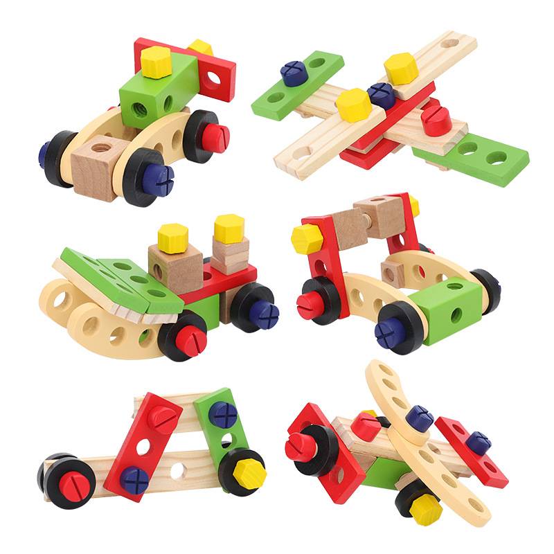 儿童修理工具箱玩具拆装木工盒螺丝螺母木制男孩子过家家