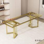 541茶铁艺岩板桌腿太支架不锈钢桌脚办公餐桌桌架大板桌底座通用