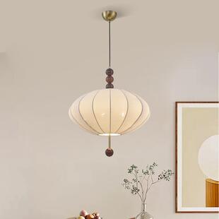 中古奶油风布艺吊灯书茶室吧340台厅灯复房小古花瓣卧室餐床头吊