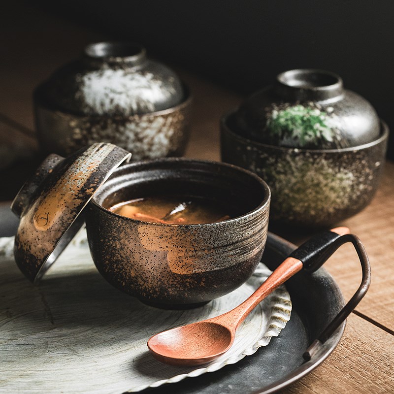 炖盅隔水炖家用一人陶瓷炖盅带盖汤碗位上汤盅日T式燕窝炖盅甜品